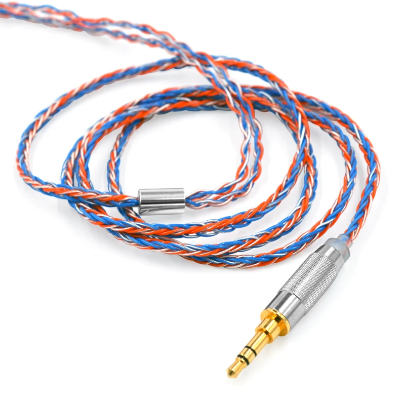 CCA 8 Core посеребренный HIFI обновленный кабель 3 5/2 5/4 4 мм штекер MMCX/2Pin разъем для KZ