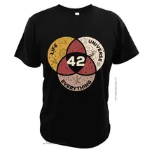 The Hitchhikers To The Galaxy T Shirt 42 Is The Answer Science Fiction T-Shirt High Quality Summer Cotton Tees
