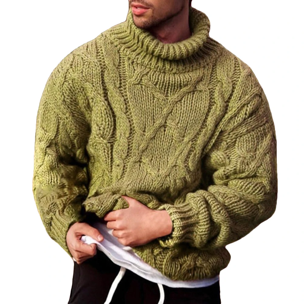 Winter Men's Turtleneck Solid Long Sleeve Pullover Casual Warm Twist Knitted Sweater Male High Neck Sweater Men Clothing
Winter Men's Turtleneck Solid Long Sleeve Pullover Casual Warm Twist Knitted Sweater Male High Neck Sweater Men Clothing