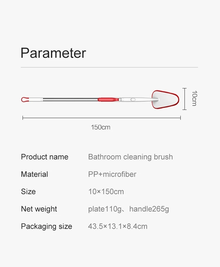 Cleanhome Bathroom Brush with Microfiber Extendable Multifunction for Home Bathroom Window Tile Glass Cleaning
Cleanhome Bathroom Brush with Microfiber Extendable Multifunction for Home Bathroom Window Tile Glass Cleaning