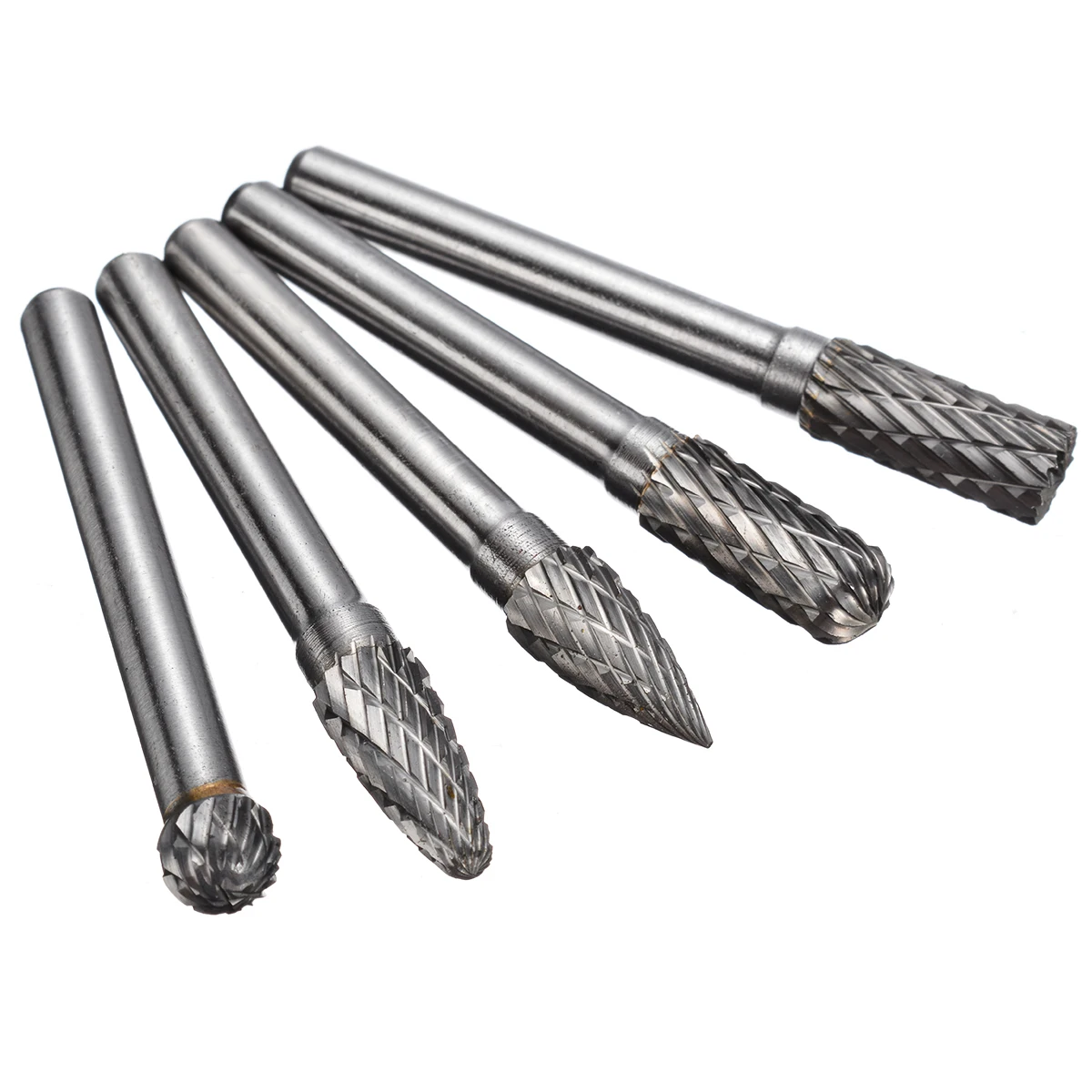 5Pcs 50-60mm Tungsten Carbide Burr Bit CNC Engraving 6mm Shank Rotary Cutter Files For Metal Working Milling Cutter
5Pcs 50-60mm Tungsten Carbide Burr Bit CNC Engraving 6mm Shank Rotary Cutter Files For Metal Working Milling Cutter