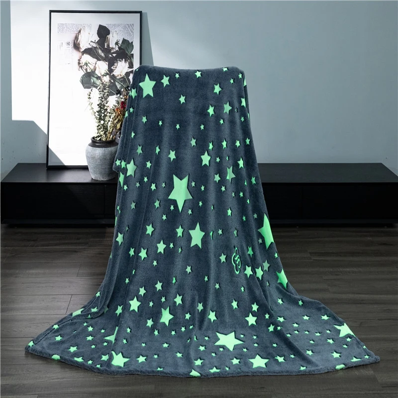 Magic Glow in the Dark Blanket Star Moon Luminous Blanket Super Soft Plush Night Fluorescent Blanket Christmas
Magic Glow in the Dark Blanket Star Moon Luminous Blanket Super Soft Plush Night Fluorescent Blanket Christmas