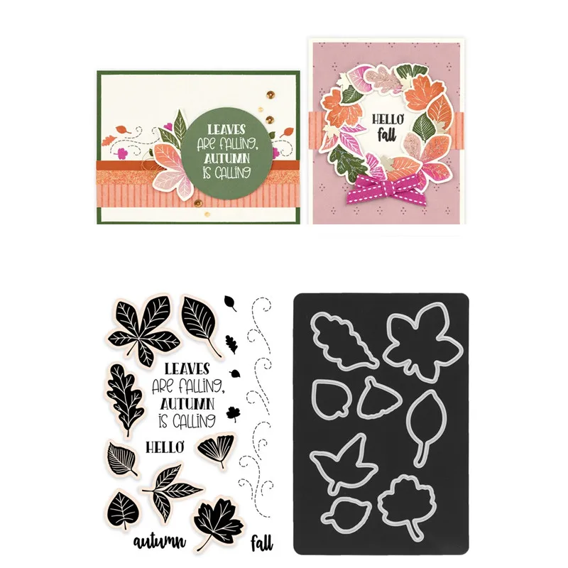 Leaves Metal Cutting Dies And Clear Stamps Set For DIY Scrapbooking Decorate Embossing Template Craft Greeting Card 2021 New
Leaves Metal Cutting Dies And Clear Stamps Set For DIY Scrapbooking Decorate Embossing Template Craft Greeting Card 2021 New