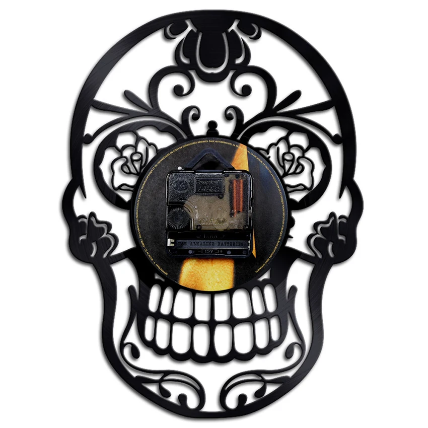 Vinyl Wall Clock, Retro Nostalgic Flower Skull Head Clock Wall Art Decoration, 12 Inch, Gift for Man Women Kids Gifts
Vinyl Wall Clock, Retro Nostalgic Flower Skull Head Clock Wall Art Decoration, 12 Inch, Gift for Man Women Kids Gifts