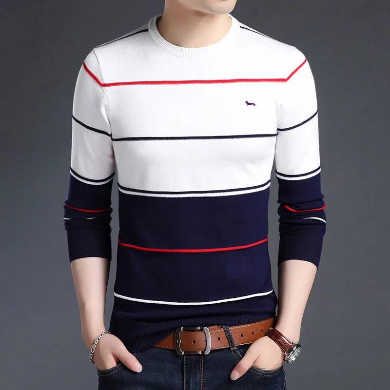 FAKUNTN New Spring Autumn Men Casual Harmont Sweater O-Neck Knitted Striped Pullovers Sweaters Men cotton blaine Thin
FAKUNTN New Spring Autumn Men Casual Harmont Sweater O-Neck Knitted Striped Pullovers Sweaters Men cotton blaine Thin