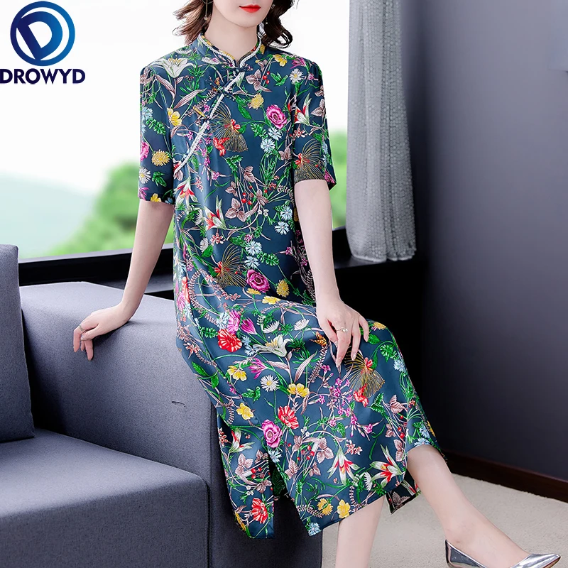 Summer Print Mulberry Silk Midi Dress 2021 Vintage Casual Short Sleeve Maxi Dresses Elegant Women Elegant Bodycon Party Vestidos
Summer Print Mulberry Silk Midi Dress 2021 Vintage Casual Short Sleeve Maxi Dresses Elegant Women Elegant Bodycon Party Vestidos