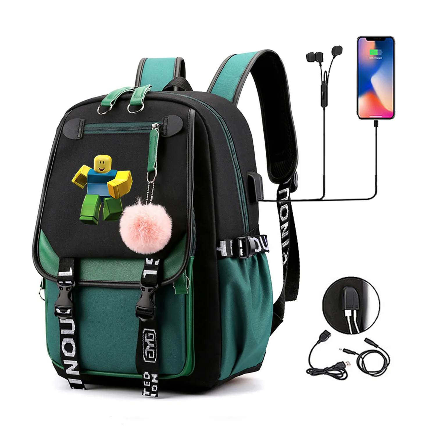 Teenagers Schoolbags Fashion USB Stitching Hairball backpack mochila feminina Canvas Laptop bag Charge Women Student Backpacks
Teenagers Schoolbags Fashion USB Stitching Hairball backpack mochila feminina Canvas Laptop bag Charge Women Student Backpacks