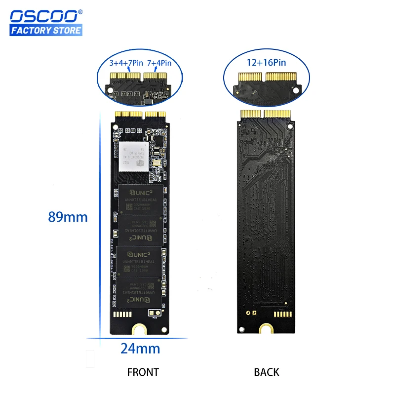 Твердотельный накопитель OSCOO M.2 SSD 256 ГБ 512 для Macbook Air A1465 A1466 жесткий диск M2 Mac Pro A1502