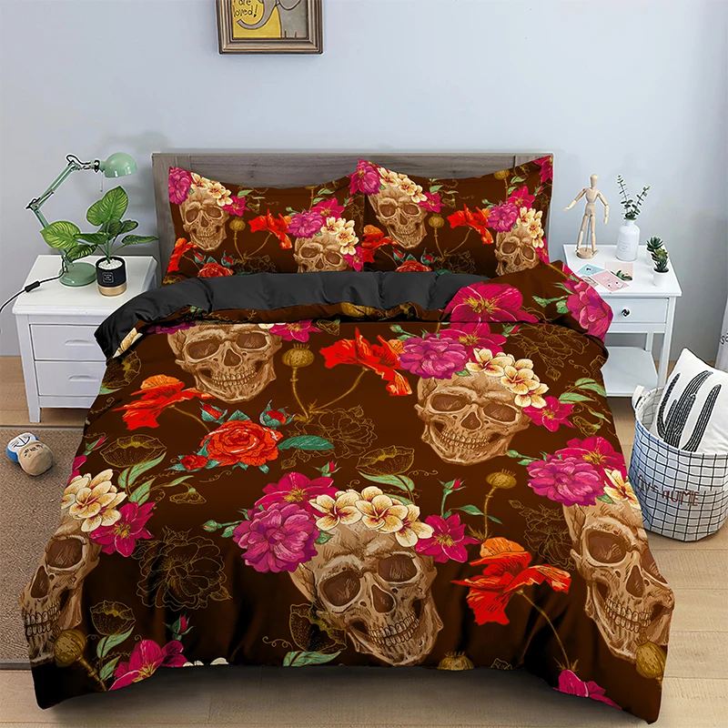 New Fashion 3D Skull Printed Bedding Set Single/Twin/Double/Full/Queen/King Duvet Cover With Pillowcase
New Fashion 3D Skull Printed Bedding Set Single/Twin/Double/Full/Queen/King Duvet Cover With Pillowcase
