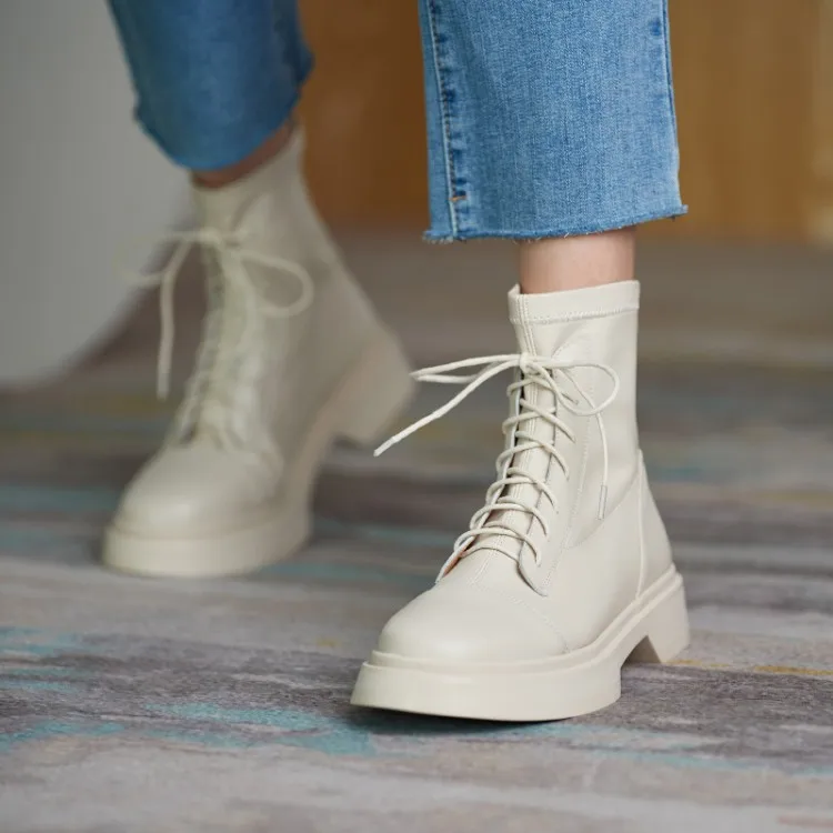 British Design 2020 Women Autumn Knight Boots Beige Soft Real Leather Short Bottes Femmes Black Botines Lace Up Motorcycle Botas
British Design 2020 Women Autumn Knight Boots Beige Soft Real Leather Short Bottes Femmes Black Botines Lace Up Motorcycle Botas