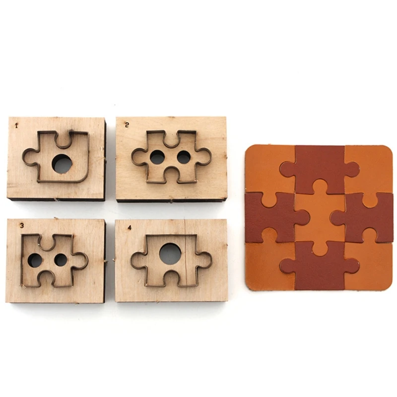 4Pcs Puzzle Wooden Die Cutting Leather Mold Jigsaw Puzzle Cutting Mold Scrapbook Embossing Jewelry DIY Leather Crafts
4Pcs Puzzle Wooden Die Cutting Leather Mold Jigsaw Puzzle Cutting Mold Scrapbook Embossing Jewelry DIY Leather Crafts