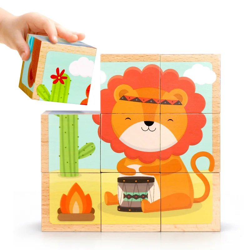Cartoon animal six-sided puzzle three-dimensional building toys Children's wooden baby 1-2-3-6 years old puzzle toys
Cartoon animal six-sided puzzle three-dimensional building toys Children's wooden baby 1-2-3-6 years old puzzle toys