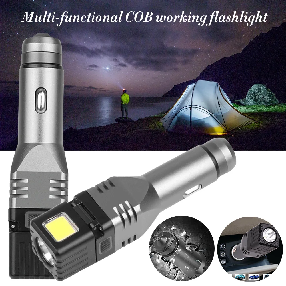 LED Flashlight Car Charger Spot Light with USB Port 4 Lighting Modes with Emergency Window Breaker for Camping Hiking
LED Flashlight Car Charger Spot Light with USB Port 4 Lighting Modes with Emergency Window Breaker for Camping Hiking