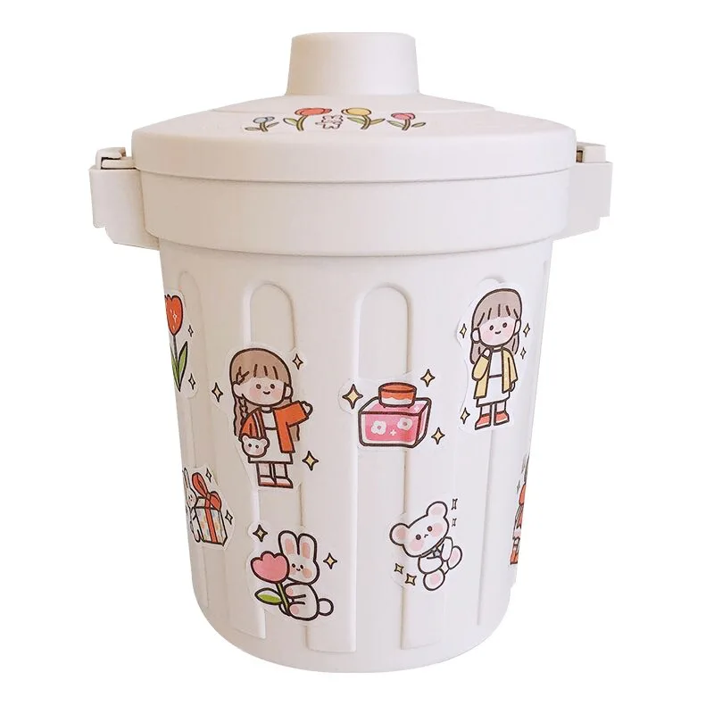Desktop Waste Bins Trumpet Small Garbage Can Plastic Stickers Trash Bedroom Korean Style with Lid Household Cleaning Storage Box
Desktop Waste Bins Trumpet Small Garbage Can Plastic Stickers Trash Bedroom Korean Style with Lid Household Cleaning Storage Box