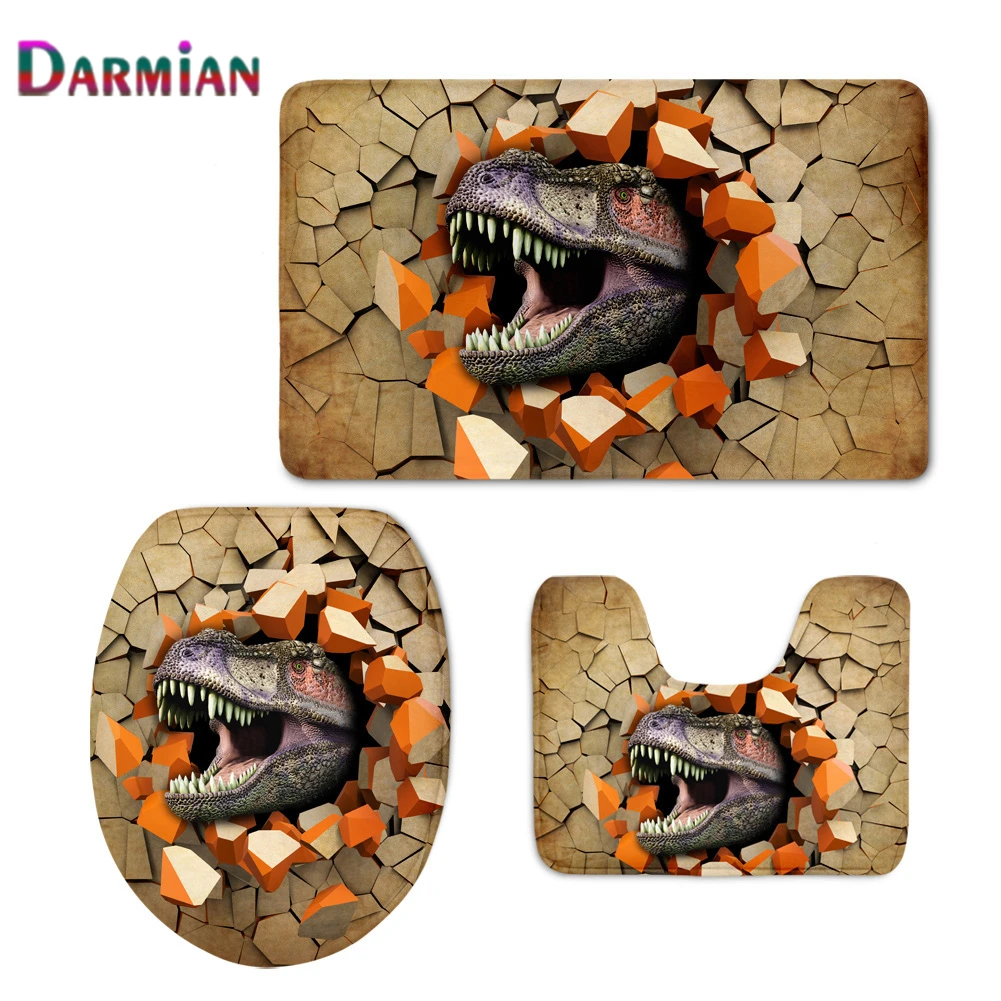 Home WC Accessories Cool 3D Animal Dinosaur Printed Bathroom Hotel Decor Toilet Seat Cover Slip Resistance Floor Rug Soft Carpet
Home WC Accessories Cool 3D Animal Dinosaur Printed Bathroom Hotel Decor Toilet Seat Cover Slip Resistance Floor Rug Soft Carpet