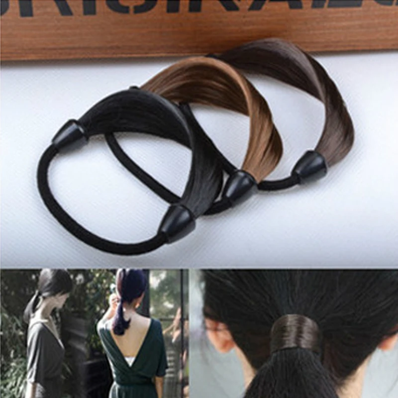 Elastic band made of hair Simulation Wig Head Rope Fashion Wig Hair Circle Straight Hair Tie Ponytail High Elastic Hair Rope
Elastic band made of hair Simulation Wig Head Rope Fashion Wig Hair Circle Straight Hair Tie Ponytail High Elastic Hair Rope