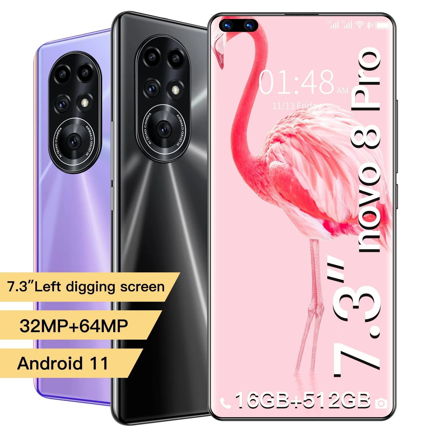 8 Pro Smartphone, Global Version, 7.3 Inch, 16 + 512GB, Android 11, 6800mAh, 32 + 64MP, Multifunctional Original Network
8 Pro Smartphone, Global Version, 7.3 Inch, 16 + 512GB, Android 11, 6800mAh, 32 + 64MP, Multifunctional Original Network