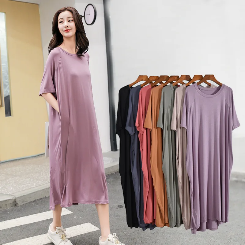 Pajamas Women Summer Modal Thin Dress Summer Mid-length Spring and Autumn Plus Size Ladies Short-sleeved Nightdress Can Be Worn
Pajamas Women Summer Modal Thin Dress Summer Mid-length Spring and Autumn Plus Size Ladies Short-sleeved Nightdress Can Be Worn