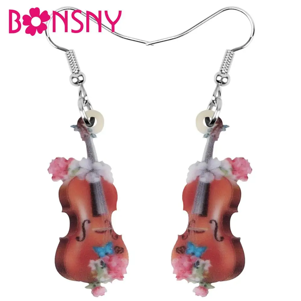 Bonsny Acrylic Wood Color Violin Fiddle Earrings Big Instrument Drop Dangle Jewelry For Women Girls Teens Charm Decorations Gift
Bonsny Acrylic Wood Color Violin Fiddle Earrings Big Instrument Drop Dangle Jewelry For Women Girls Teens Charm Decorations Gift