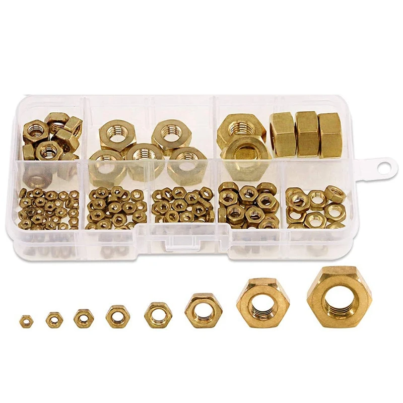 160Pcs Metric M2 M2.5 M3 M4 M5 M6 M8 M10 High Strength Brass Hex Nuts Assortment Kit
160Pcs Metric M2 M2.5 M3 M4 M5 M6 M8 M10 High Strength Brass Hex Nuts Assortment Kit