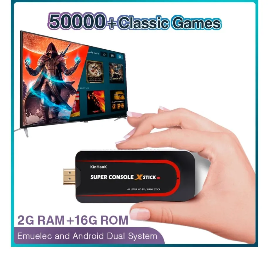 Super Console X Stick Video Game Player Wifi 4K HD PS1 PSP N64 50000 Retro Games Double Players Mini TV Gaming Console Box
Super Console X Stick Video Game Player Wifi 4K HD PS1 PSP N64 50000 Retro Games Double Players Mini TV Gaming Console Box