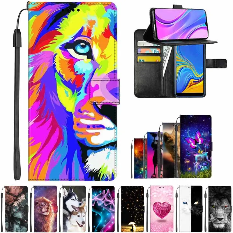 Для Samsung A3 A5 A7 2017 чехол кошелек с магнитной подставкой кожаный для Galaxy A6 A8 A9 2018 Plus