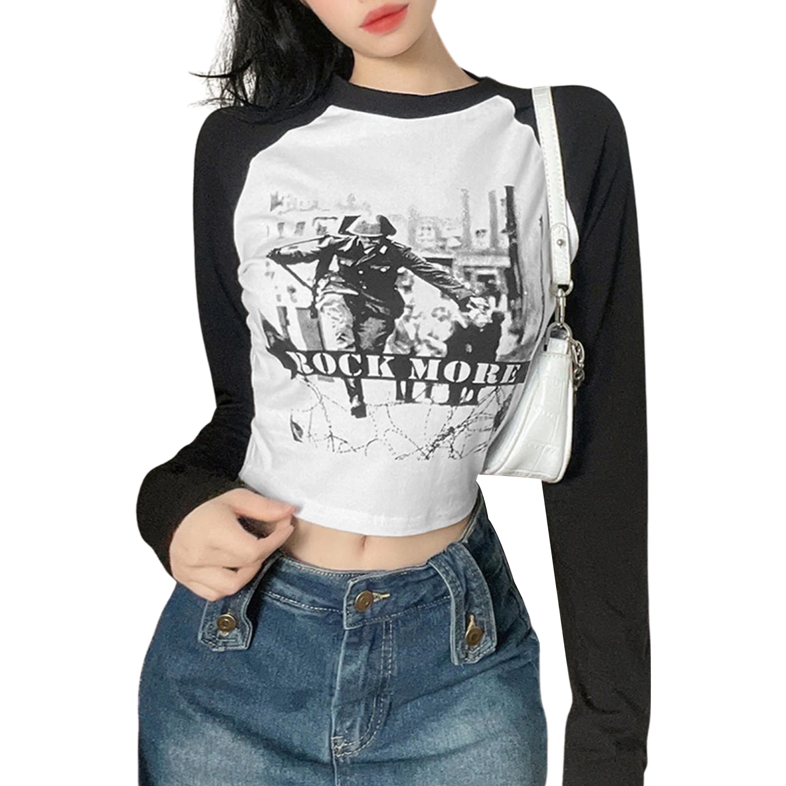 2021 Осенняя Винтажная Футболка Y2K с принтом, Женская милая футболка с длинным рукавом, укороченный топ в стиле Харадзюку, Повседневная футбол...
2021 Осенняя Винтажная Футболка Y2K с принтом, Женская милая футболка с длинным рукавом, укороченный топ в стиле Харадзюку, Повседневная футбол...