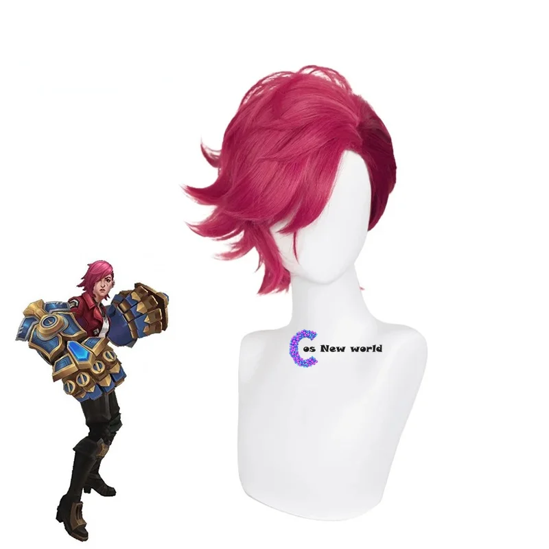 LOL Arcane Vi Cosplay Wig 30cm Deep Rose Color Short Woman And Man Wigs Hair Heat Resistant Synthetic Hair
LOL Arcane Vi Cosplay Wig 30cm Deep Rose Color Short Woman And Man Wigs Hair Heat Resistant Synthetic Hair