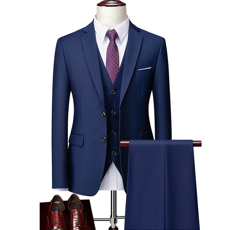 Blazer Vest Pants / High-end Brand Solid Color Formal Business Men's Business Suit 3-piece & 2-piece Set Groom Wedding Dress
Blazer Vest Pants / High-end Brand Solid Color Formal Business Men's Business Suit 3-piece & 2-piece Set Groom Wedding Dress