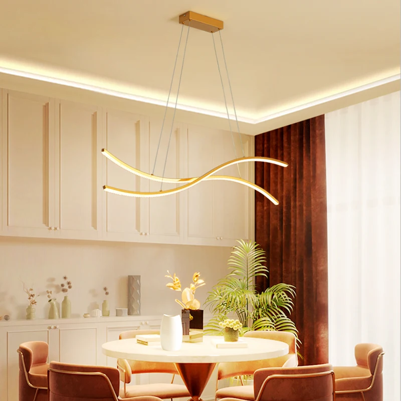 The wave shape Led Pendant Light Home Lighting Chandelier Pendant Lamp for Dining room Kitchen Living room Luminaires
The wave shape Led Pendant Light Home Lighting Chandelier Pendant Lamp for Dining room Kitchen Living room Luminaires