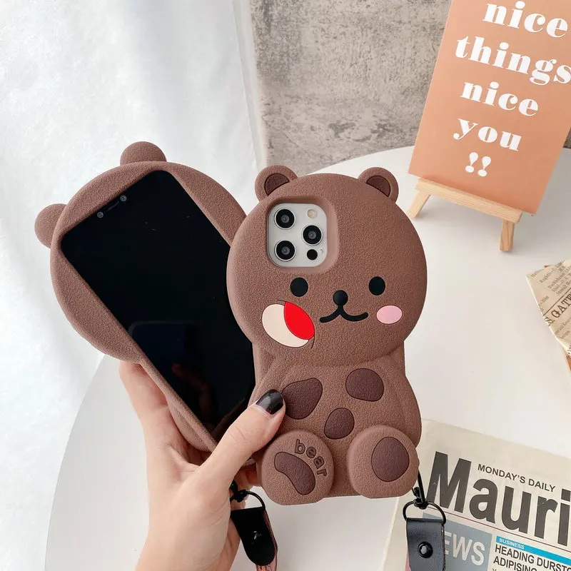 Cartoons Kawaii 3D Cute Bear Soft Silicone Phone Case For iPhone 12 11 Pro Max X XR XS MAX 8 7 6 Plus 12 Mini SE 2020 Back Cover
Cartoons Kawaii 3D Cute Bear Soft Silicone Phone Case For iPhone 12 11 Pro Max X XR XS MAX 8 7 6 Plus 12 Mini SE 2020 Back Cover