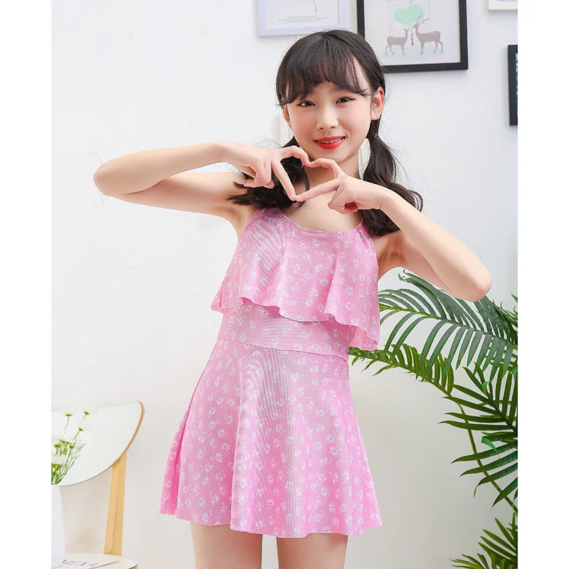 2021 Girl's Swimsuit Children's Princess Skirt One-Piece 9-13 Years Old Fashion Solid Color Boxer Children's Swimsuit
2021 Girl's Swimsuit Children's Princess Skirt One-Piece 9-13 Years Old Fashion Solid Color Boxer Children's Swimsuit