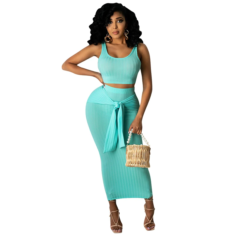 Women Sexy Solid 2021 Matching Two Piece Set Vest Sleeveless Tank Crop Top High Waist Bandage Bow Tie Bodycon Pencil Maxi Skirts
Women Sexy Solid 2021 Matching Two Piece Set Vest Sleeveless Tank Crop Top High Waist Bandage Bow Tie Bodycon Pencil Maxi Skirts