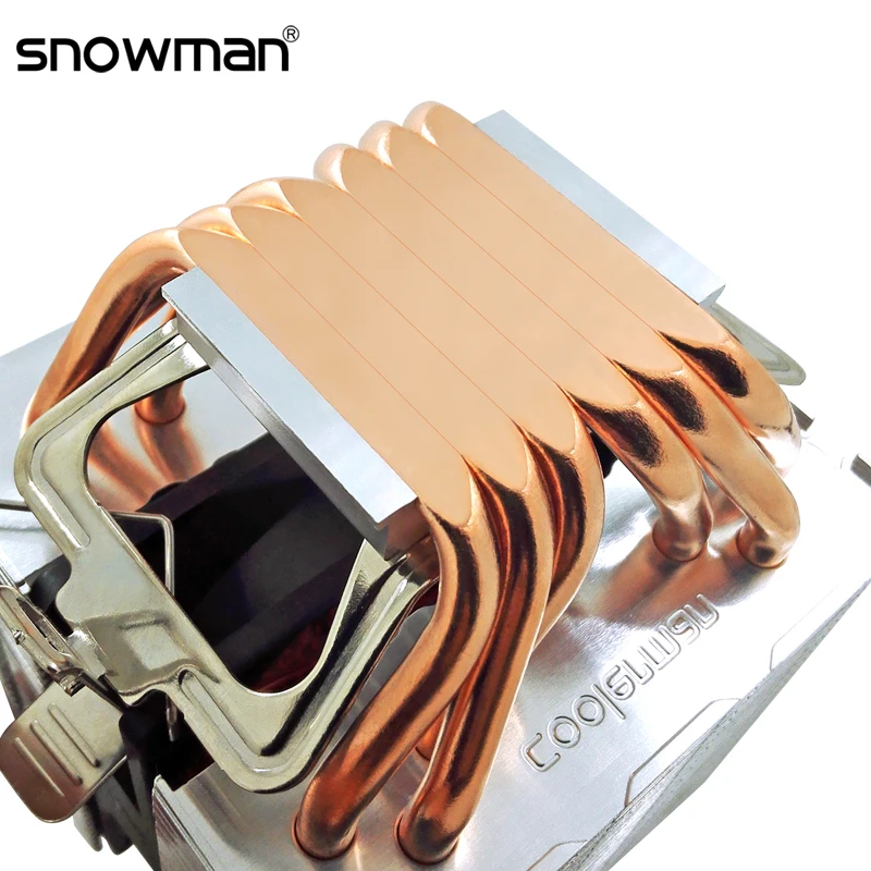 Кулер SNOWMAN для ЦП с 6 тепловыми трубками 4 Pin PWM RGB ПК тихий Intel LGA 1700 2011 1200 1150 1151 X79 X99 E5