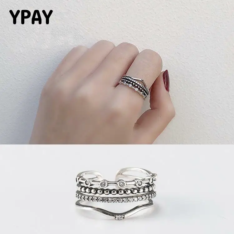 YPAY Real 925 Sterling Silver Finger Rings Women Vintage Chai Silver Twist Rope Open Ring Fine Jewelry Drop Shipping YMR118
YPAY Real 925 Sterling Silver Finger Rings Women Vintage Chai Silver Twist Rope Open Ring Fine Jewelry Drop Shipping YMR118