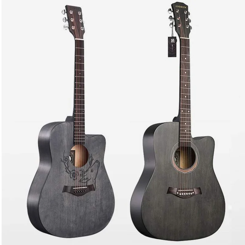High quality wood folk guitar beginners original string novice beginners self taught single board instrument flexible knobs
High quality wood folk guitar beginners original string novice beginners self taught single board instrument flexible knobs