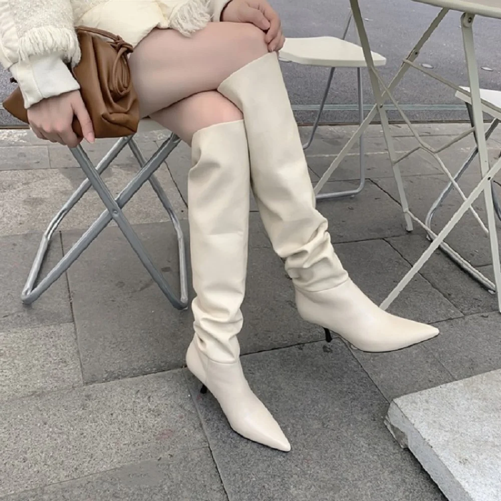 Big Size34-43 Knee High Platform Boots Women 2021 Cow Leather Pointed Toe Chunky Boots Elegant Thin Kitten Heel Winter Shoes
Big Size34-43 Knee High Platform Boots Women 2021 Cow Leather Pointed Toe Chunky Boots Elegant Thin Kitten Heel Winter Shoes
