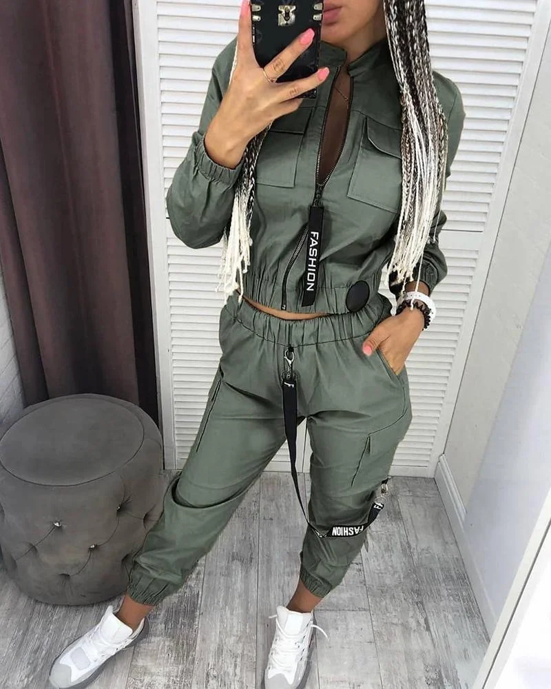Women Autumn Spring Two Piece Set Sportswear Solid Running Casual Zipper Ruched Long Sleeve Coat +Pants Sets Ladies Fashion Suit
Women Autumn Spring Two Piece Set Sportswear Solid Running Casual Zipper Ruched Long Sleeve Coat +Pants Sets Ladies Fashion Suit