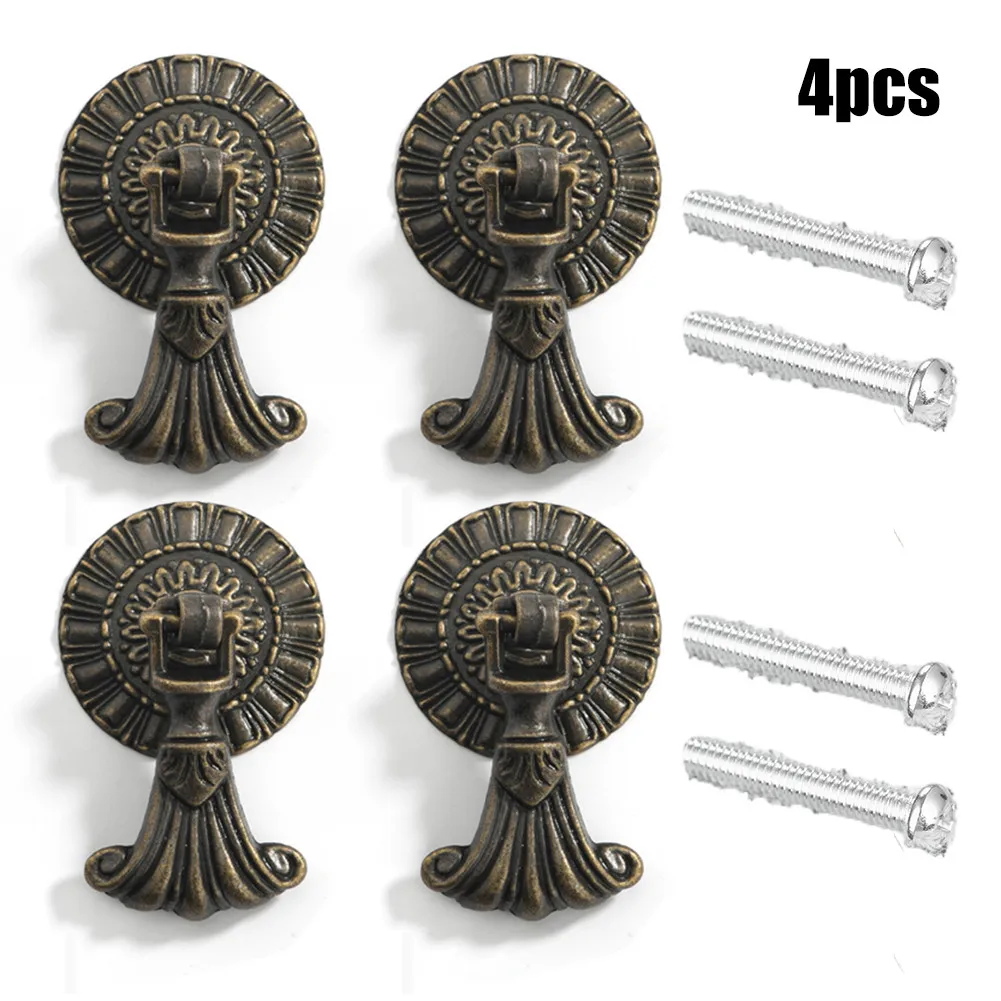 4Pcs Pull Knob Vintage Single Hole Drop Door Pull Handle Retro Furniture Cabinet Drawer Knobs 37*57mm For Home
4Pcs Pull Knob Vintage Single Hole Drop Door Pull Handle Retro Furniture Cabinet Drawer Knobs 37*57mm For Home
