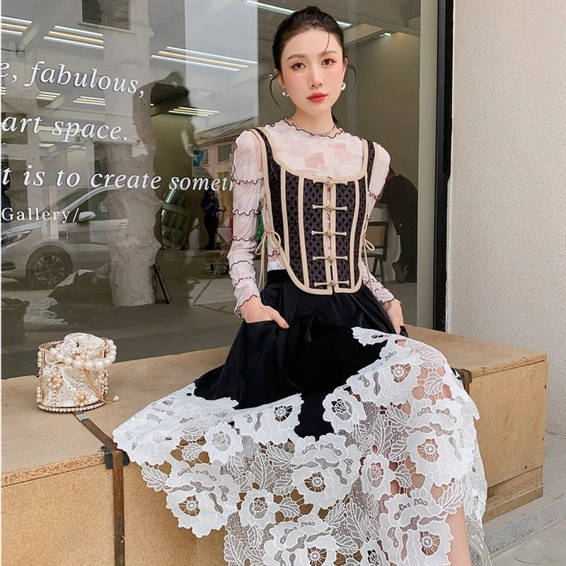 Kimotimo Women Lace Patchwork Skirt 2021 Summer Romantic Holiday Style Temperament Elegant Irregular Design Office Lady Skirt
Kimotimo Women Lace Patchwork Skirt 2021 Summer Romantic Holiday Style Temperament Elegant Irregular Design Office Lady Skirt