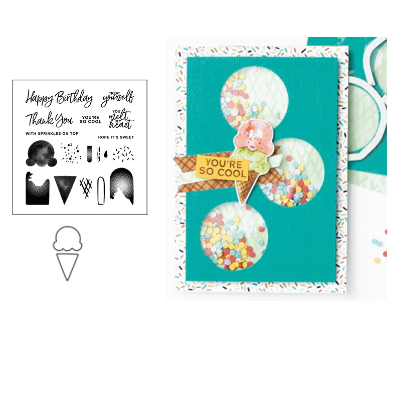 ICE CREAM Metal Cutting Dies And Stamps Scrapbooking Stencil for Album Paper DIY Gift Card Decora Embossing New Dies For 2021
ICE CREAM Metal Cutting Dies And Stamps Scrapbooking Stencil for Album Paper DIY Gift Card Decora Embossing New Dies For 2021