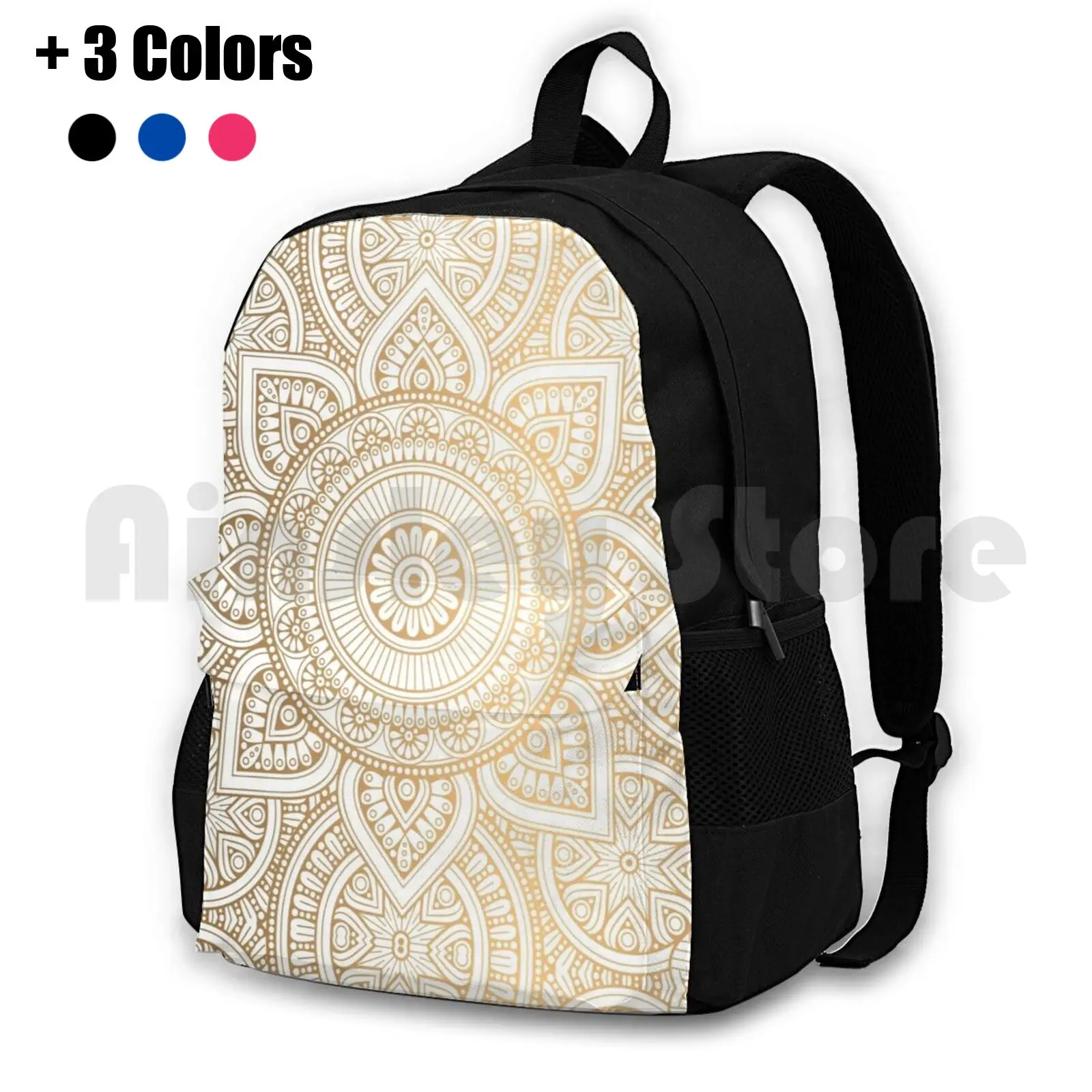 Mandala Gold Outdoor Hiking Backpack Riding Climbing Sports Bag Gold Mandala Pattern Spiritual Bohemic
Mandala Gold Outdoor Hiking Backpack Riding Climbing Sports Bag Gold Mandala Pattern Spiritual Bohemic