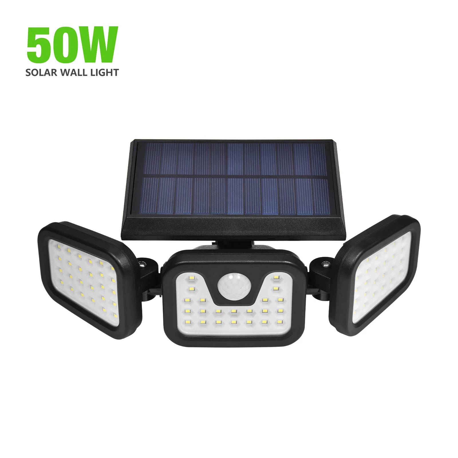 6500K 70 LEDs Outdoor Solar Lamp Rotatable 3 Heads Adjustable IP67 Waterproof 120° PIR Sensor Solar Flood Wall Security Light
6500K 70 LEDs Outdoor Solar Lamp Rotatable 3 Heads Adjustable IP67 Waterproof 120° PIR Sensor Solar Flood Wall Security Light