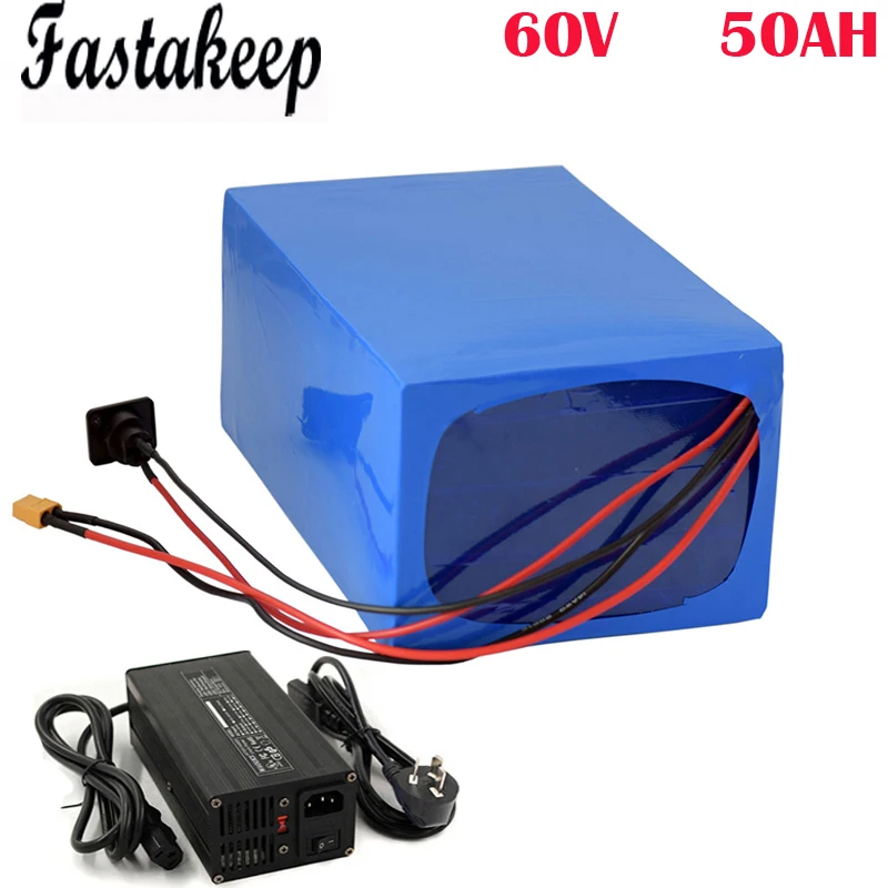 

DIY 60 Volt 20ah 30ah Electric Bicycle Batteries 60v 50ah Battery 3000w Lithium E Bike 67.2v 5a Charger 50A Bms Scooter Pack