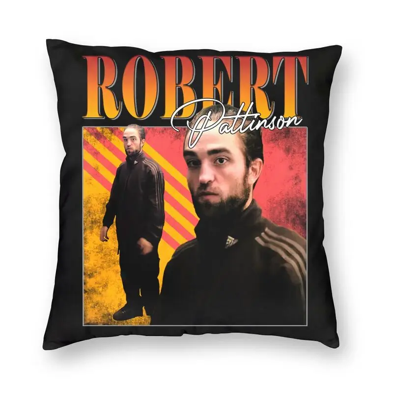 

Funny Robert Pattinson Standing Meme Cushion Cover Rtero Humor Rob Throw Pillow Case for Sofa Cool Pillowcase Home Decorative