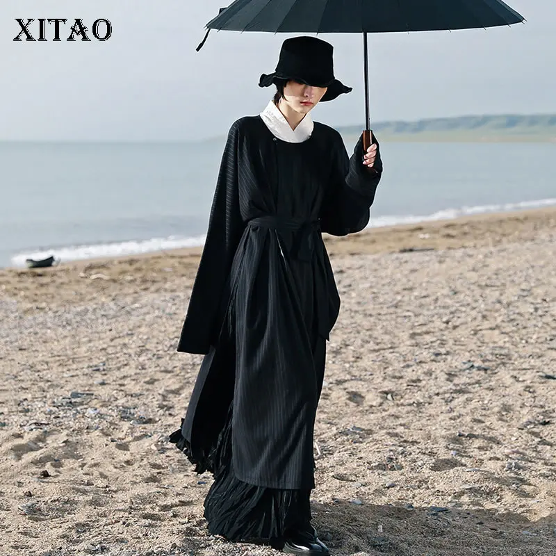 XITAO Autumn New Women Bandage Trench Coat Multiple Ways of Dressing Black Stripe 2021 Fashion Simplicity Temperament DZL2851
XITAO Autumn New Women Bandage Trench Coat Multiple Ways of Dressing Black Stripe 2021 Fashion Simplicity Temperament DZL2851