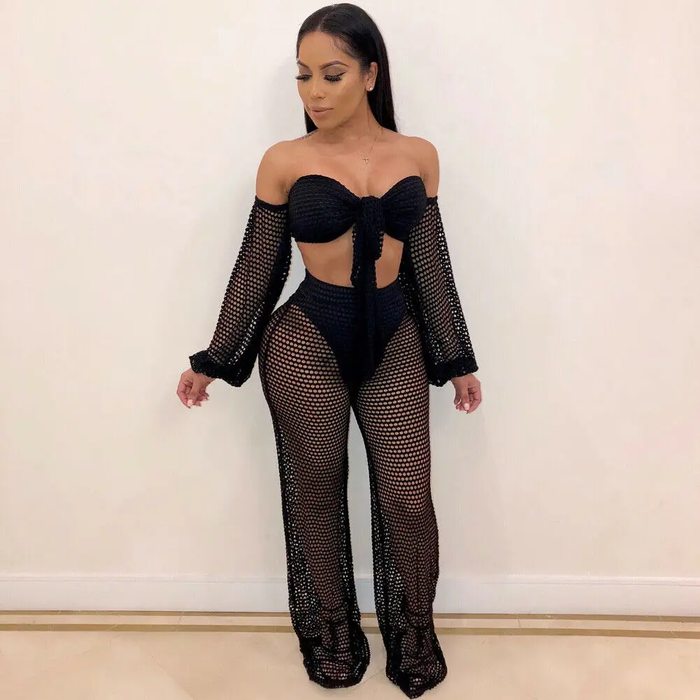 2019 Womens Summer Sexy Fishnet Hollow Out Bikini Cover Up Swimwear Beach Sheer Bathing Suit Beach Cover Up Suit 2Pcs
2019 Womens Summer Sexy Fishnet Hollow Out Bikini Cover Up Swimwear Beach Sheer Bathing Suit Beach Cover Up Suit 2Pcs
