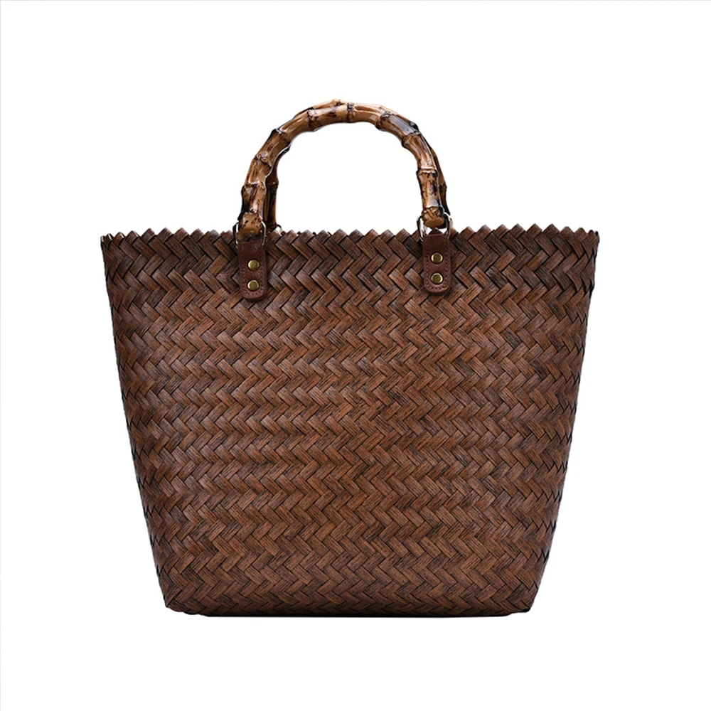 Designer Wicker Woven Rattan Bags Women Handbags Bamboo Handle Women Bag Tote Beach Basket Bag Summer Bali Straw Travel Purse
Designer Wicker Woven Rattan Bags Women Handbags Bamboo Handle Women Bag Tote Beach Basket Bag Summer Bali Straw Travel Purse