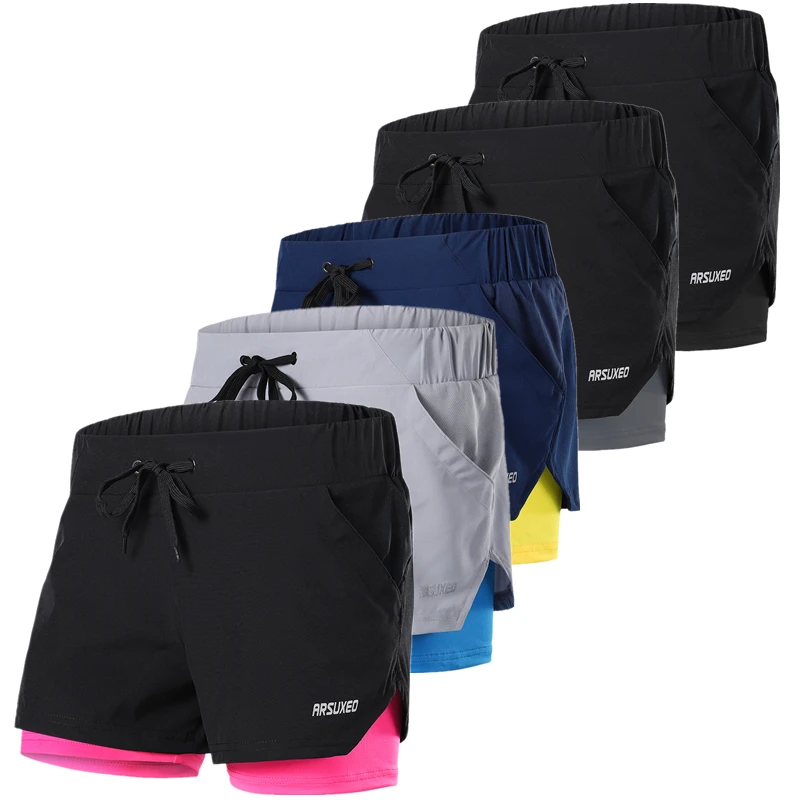 Women's 2 In 1 Elastic Waist Running Shorts Gym Jogging Fitness Sports Short Female Reflective Breathable Sweatshorts
Women's 2 In 1 Elastic Waist Running Shorts Gym Jogging Fitness Sports Short Female Reflective Breathable Sweatshorts
