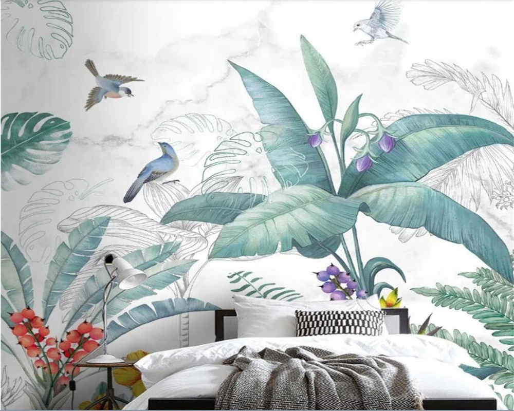 beibehang Nordic tropical rainforest wallpaper TV background wall paper living room sofa video wall decoration mural behang
beibehang Nordic tropical rainforest wallpaper TV background wall paper living room sofa video wall decoration mural behang
